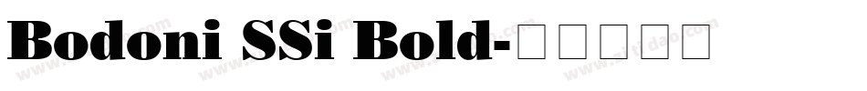 Bodoni SSi Bold字体转换
